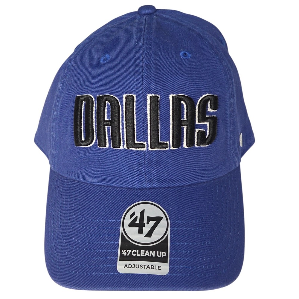 Dallas Mavericks 47 Brand NBA Clean Up Hat Blue Adjustable Cap NBA OSFA New